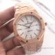 Higher Quality Audemars Piguet Royal Oak Frosted Gold Watch White Dial (2)_th.jpg